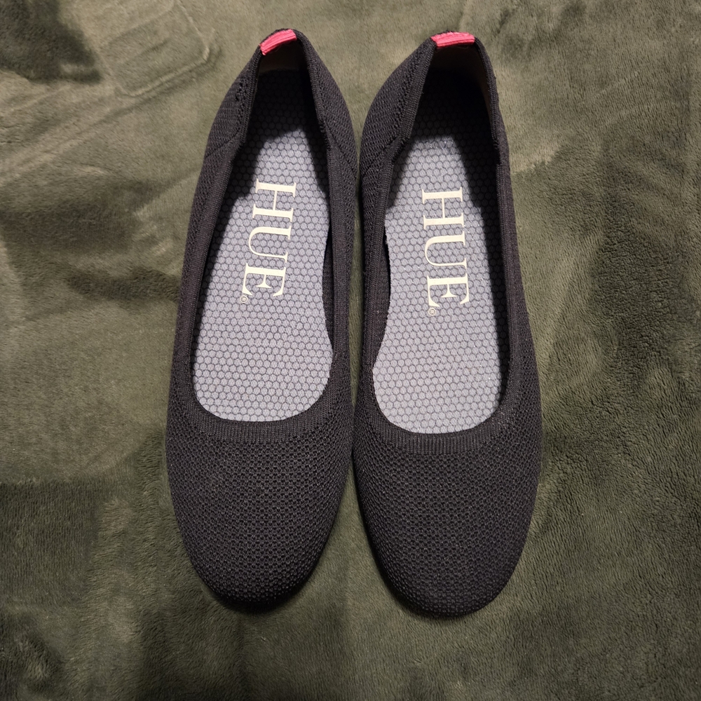 Hue Sophia Women's Black Ballet Flats